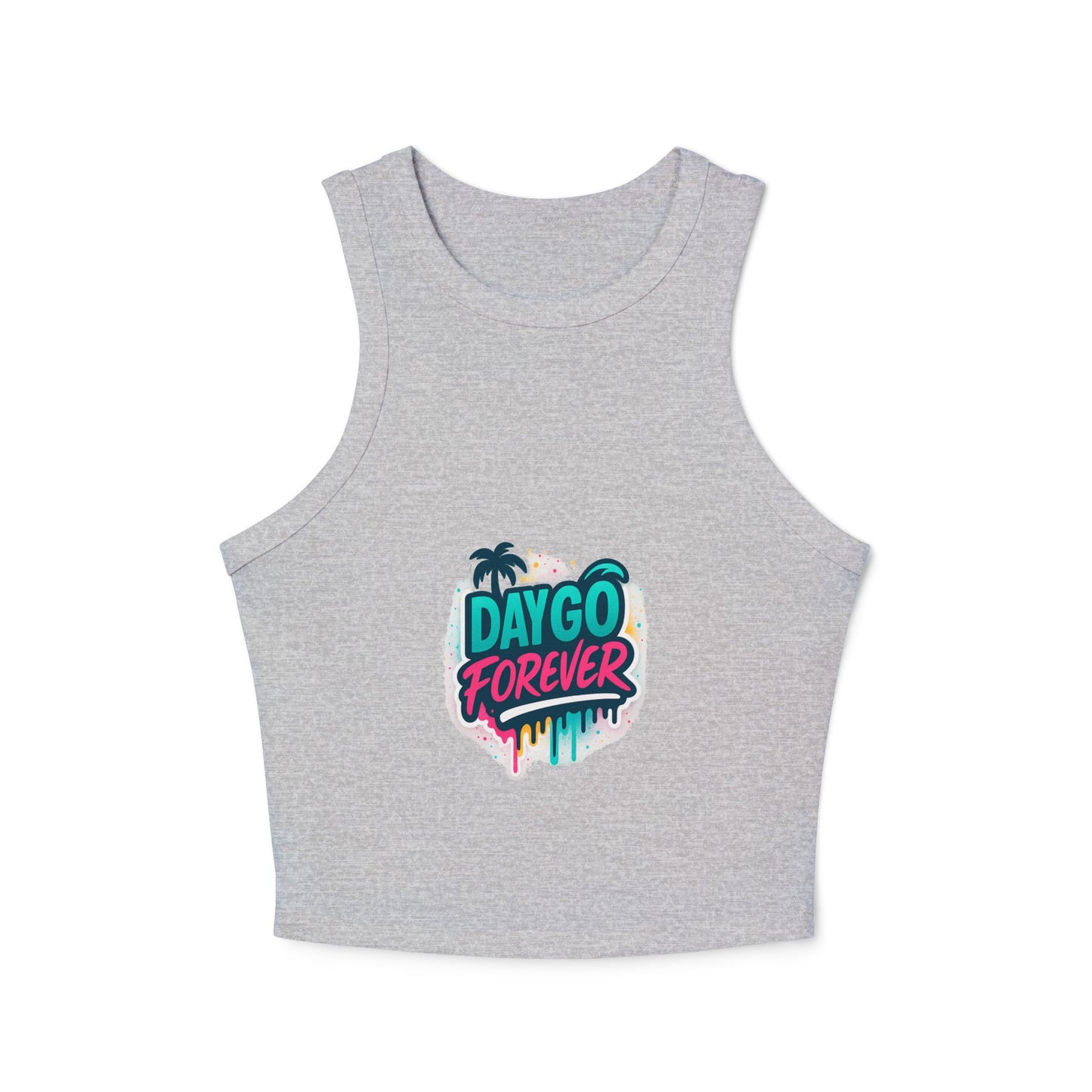 Daygo Forever Women's Crop Tank Top, Fun Summer Apparel, Beachwear, Festival Outfit, Gift for Her, Graphic Tee, Summer Vibe Tank
