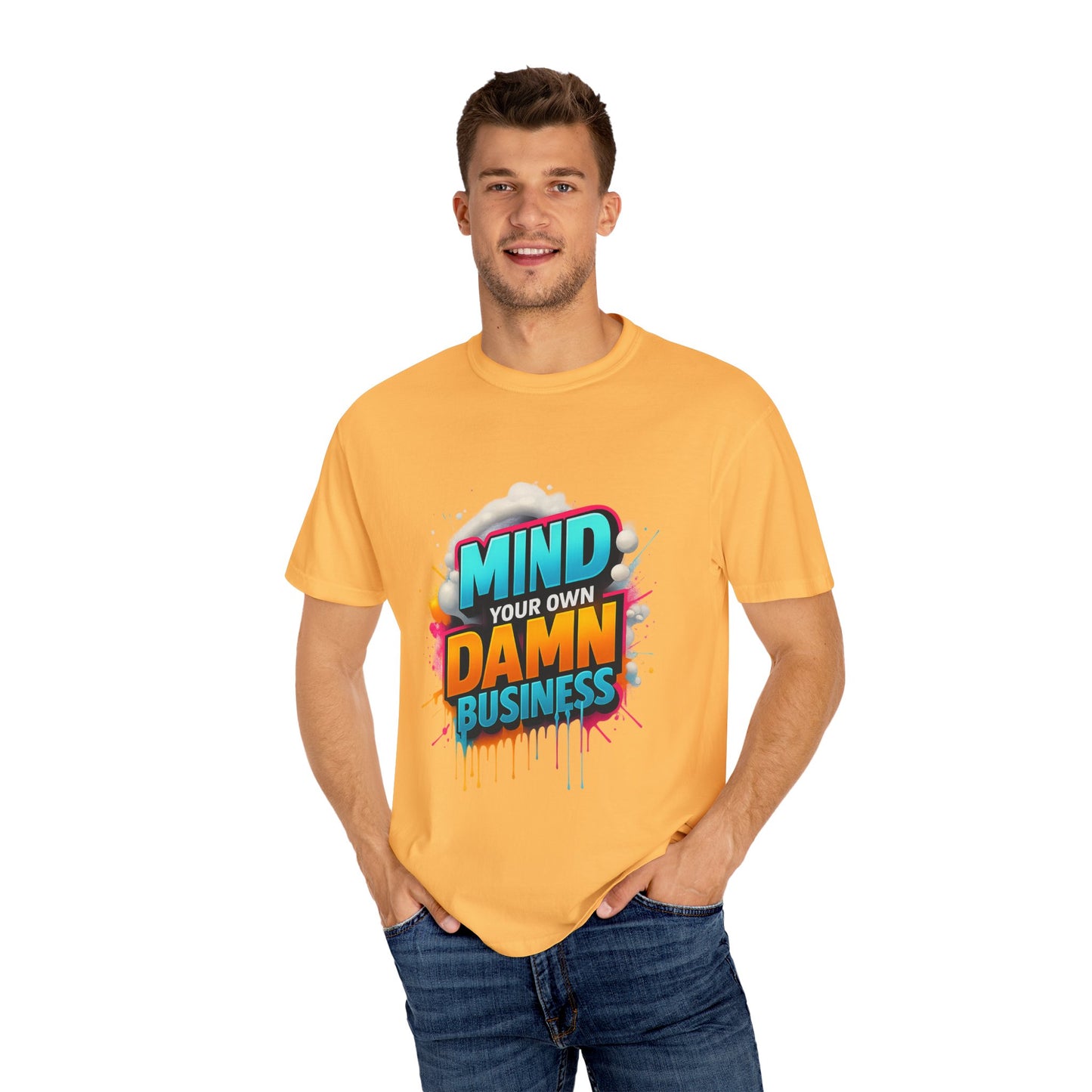 Mind Your Own Damn Business T-Shirt, Unisex Graphic Tee, Casual Wear, Gift for Friends, Humorous Statement Shirt