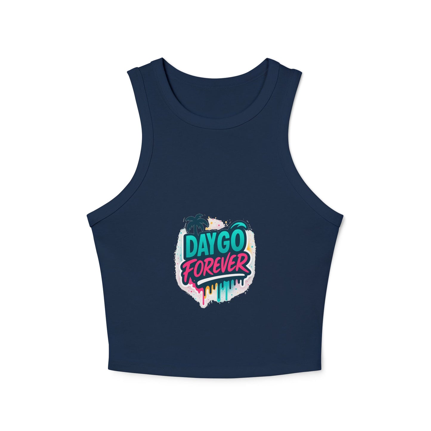 Daygo Forever Women's Crop Tank Top, Fun Summer Apparel, Beachwear, Festival Outfit, Gift for Her, Graphic Tee, Summer Vibe Tank