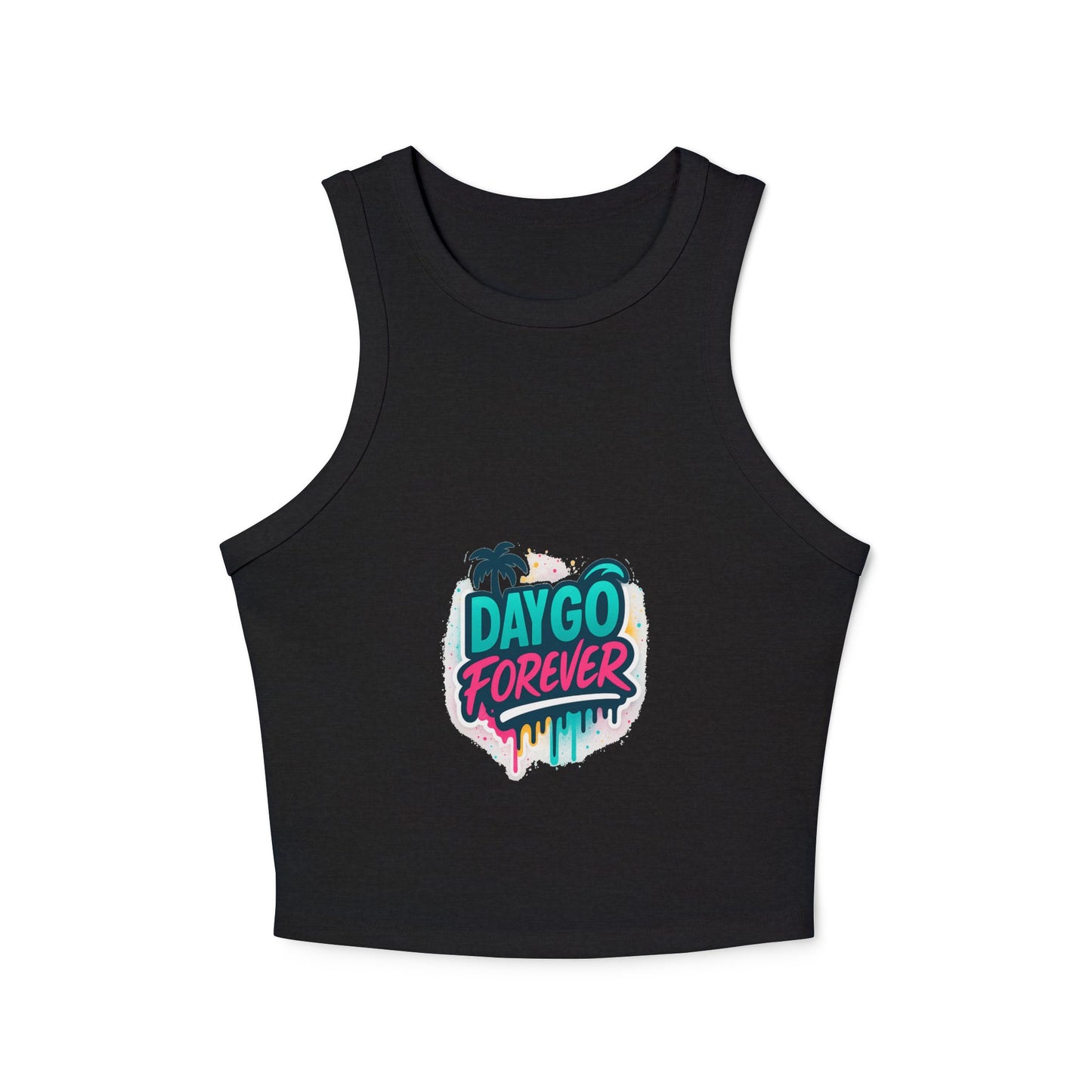 Daygo Forever Women's Crop Tank Top, Fun Summer Apparel, Beachwear, Festival Outfit, Gift for Her, Graphic Tee, Summer Vibe Tank