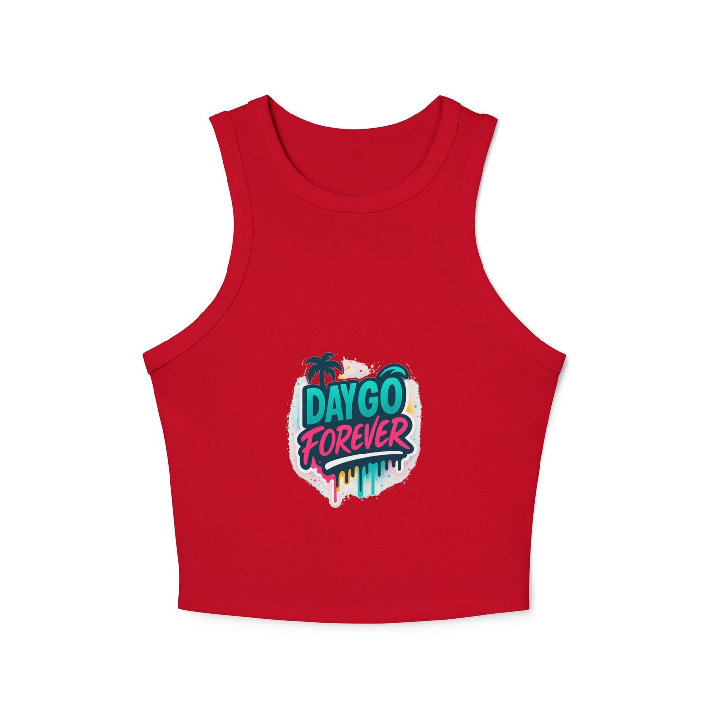 Daygo Forever Women's Crop Tank Top, Fun Summer Apparel, Beachwear, Festival Outfit, Gift for Her, Graphic Tee, Summer Vibe Tank