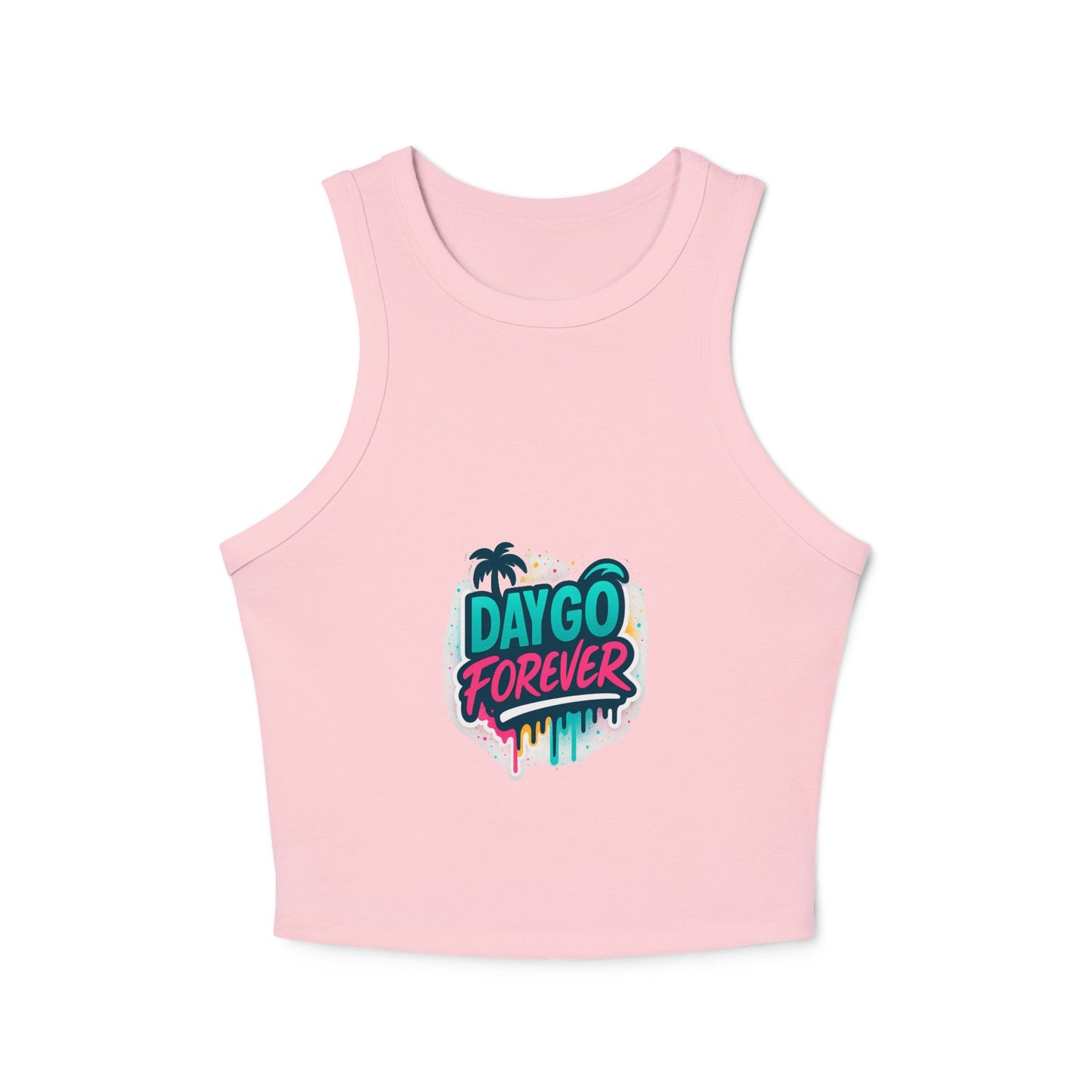 Daygo Forever Women's Crop Tank Top, Fun Summer Apparel, Beachwear, Festival Outfit, Gift for Her, Graphic Tee, Summer Vibe Tank