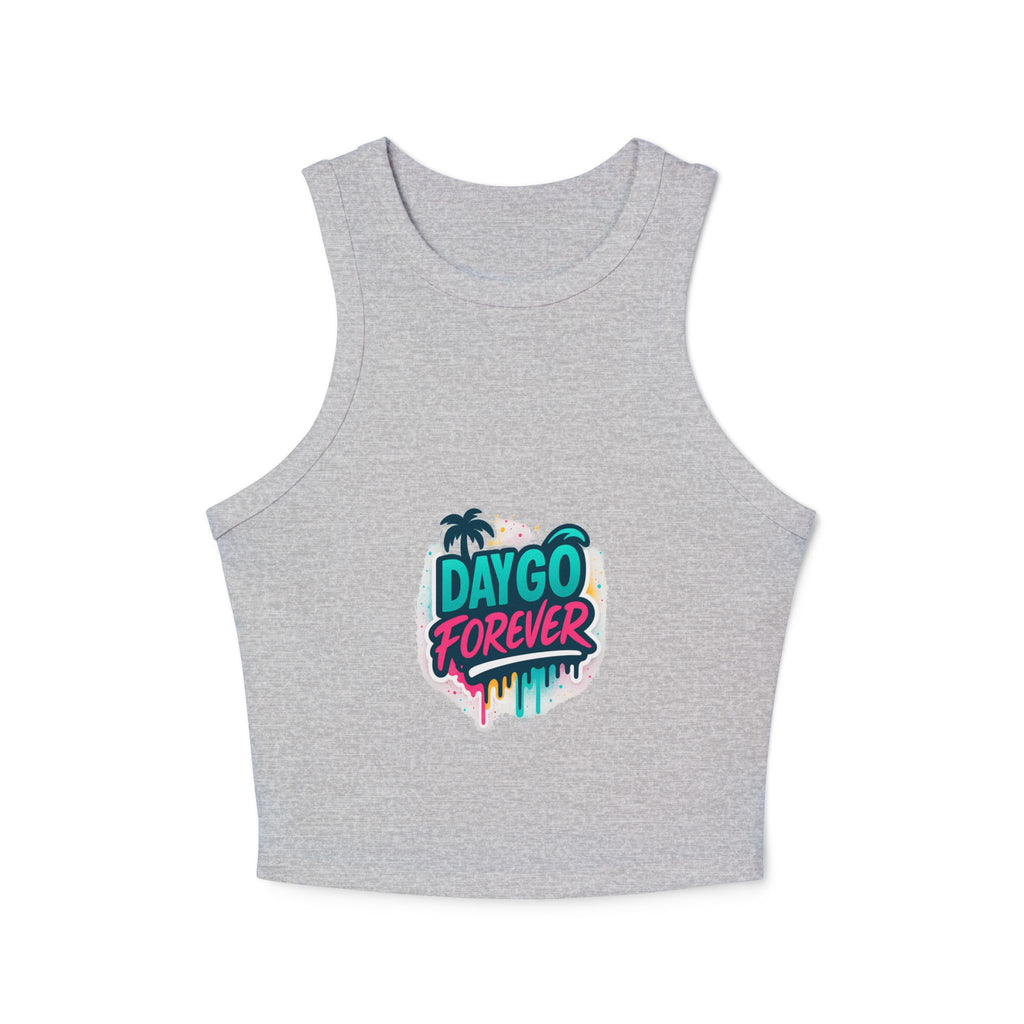 Daygo Forever Women's Crop Tank Top, Fun Summer Apparel, Beachwear, Festival Outfit, Gift for Her, Graphic Tee, Summer Vibe Tank
