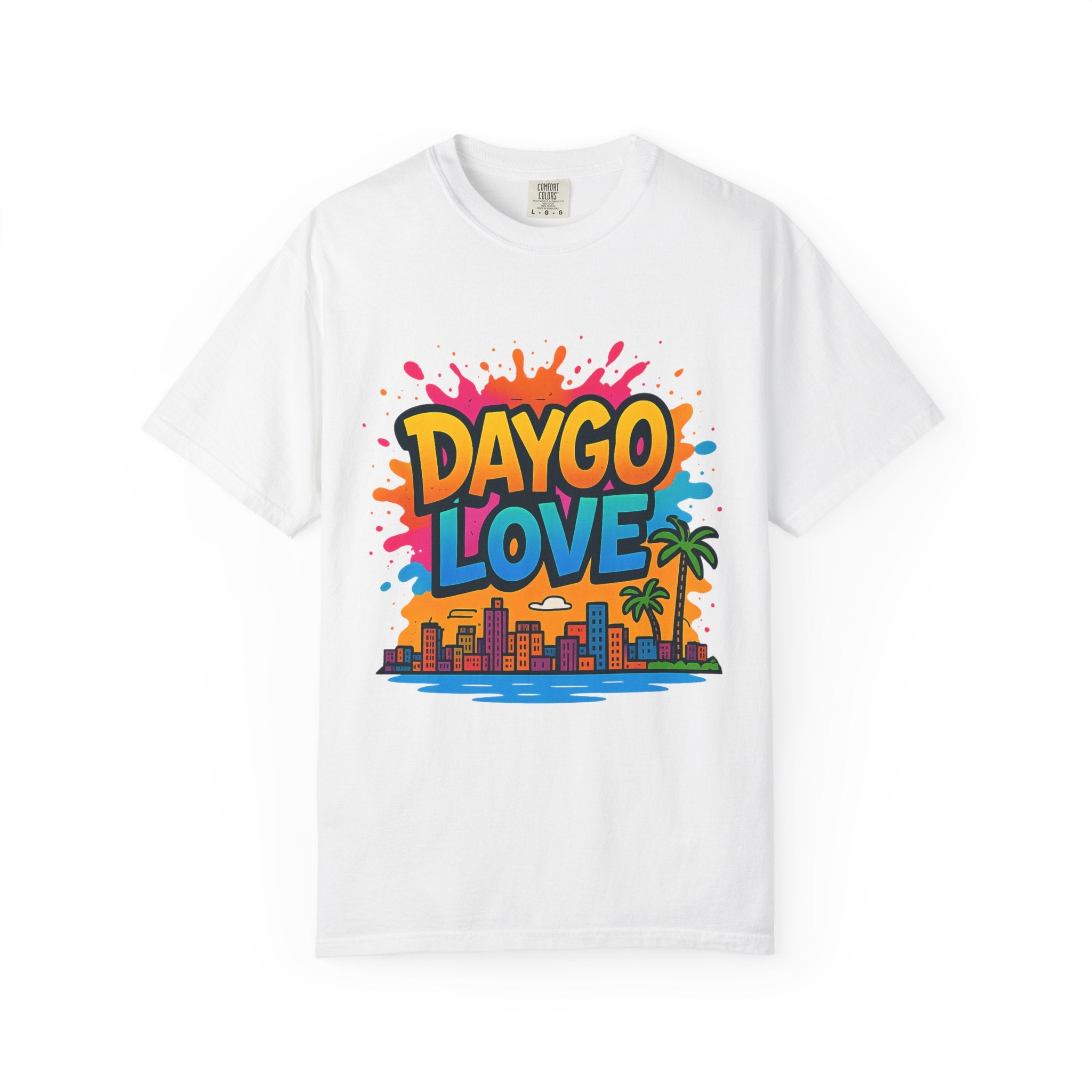 Vibrant Daygo Love T-Shirt, Casual Summer Wear, Beach Day Outfit, Unisex Graphic Tee, Gift for Beach Lovers