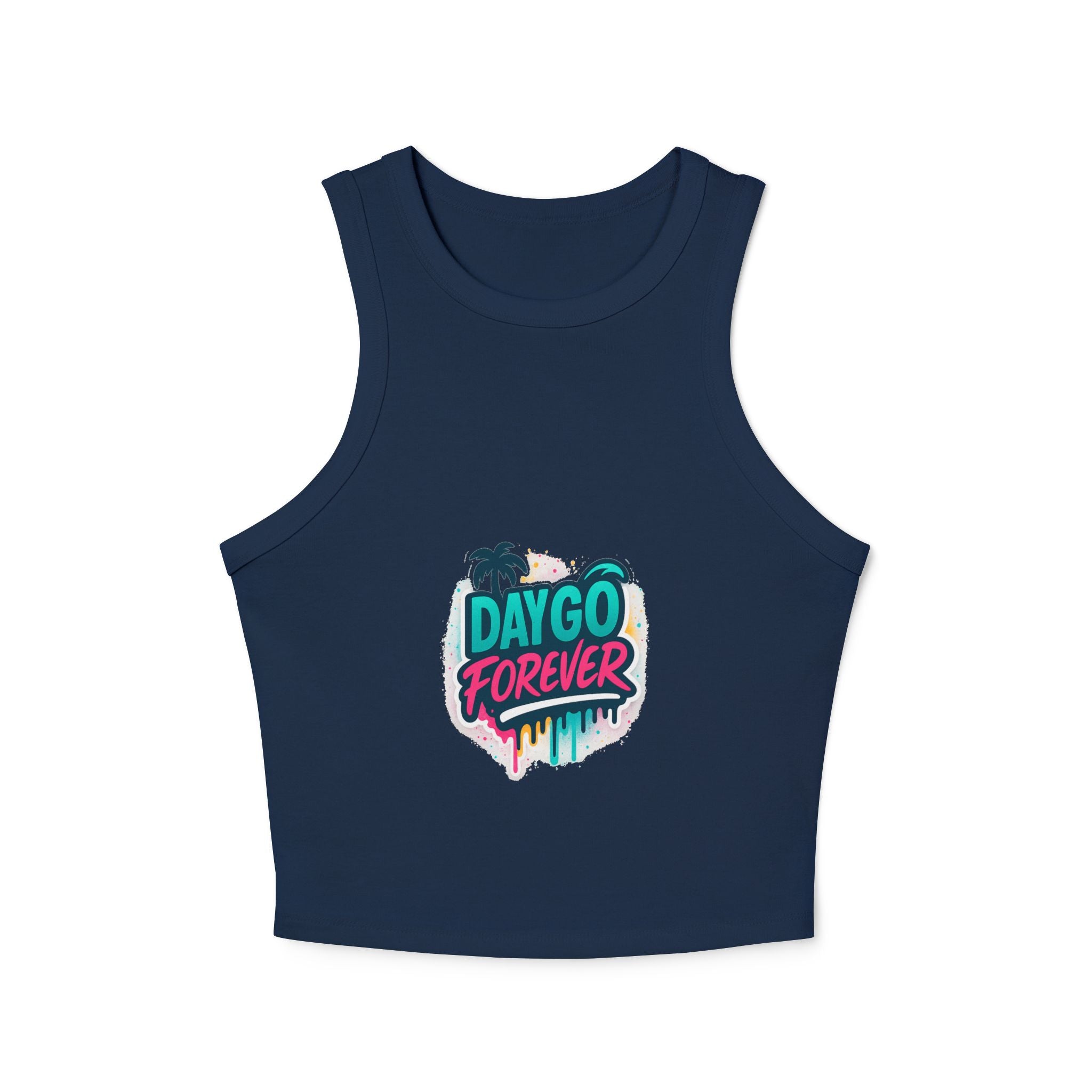 Daygo Forever Women's Crop Tank Top, Fun Summer Apparel, Beachwear, Festival Outfit, Gift for Her, Graphic Tee, Summer Vibe Tank