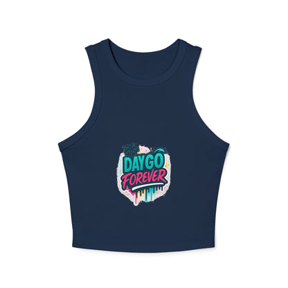 Daygo Forever Women's Crop Tank Top, Fun Summer Apparel, Beachwear, Festival Outfit, Gift for Her, Graphic Tee, Summer Vibe Tank