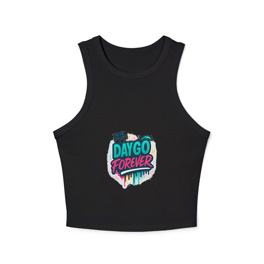 Daygo Forever Women's Crop Tank Top, Fun Summer Apparel, Beachwear, Festival Outfit, Gift for Her, Graphic Tee, Summer Vibe Tank