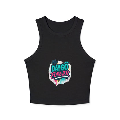 Daygo Forever Women's Crop Tank Top, Fun Summer Apparel, Beachwear, Festival Outfit, Gift for Her, Graphic Tee, Summer Vibe Tank