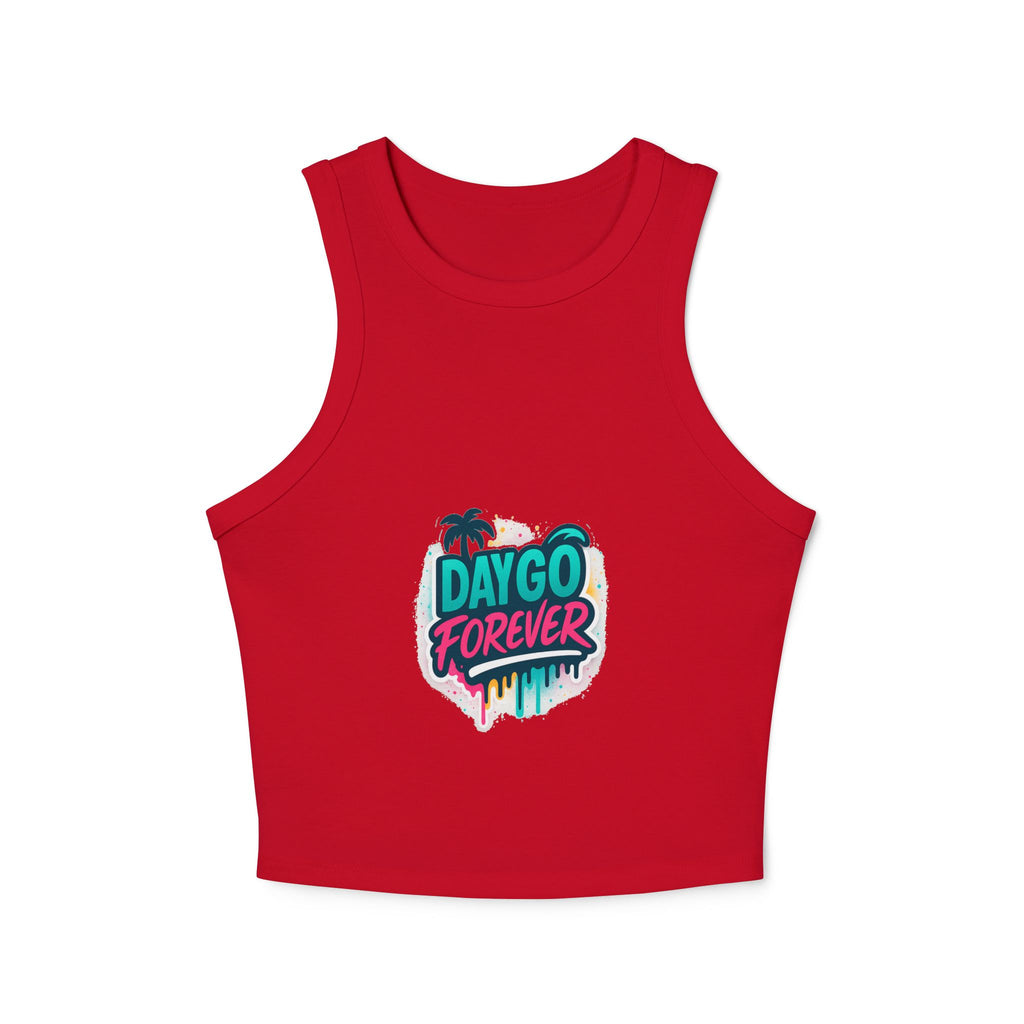 Daygo Forever Women's Crop Tank Top, Fun Summer Apparel, Beachwear, Festival Outfit, Gift for Her, Graphic Tee, Summer Vibe Tank
