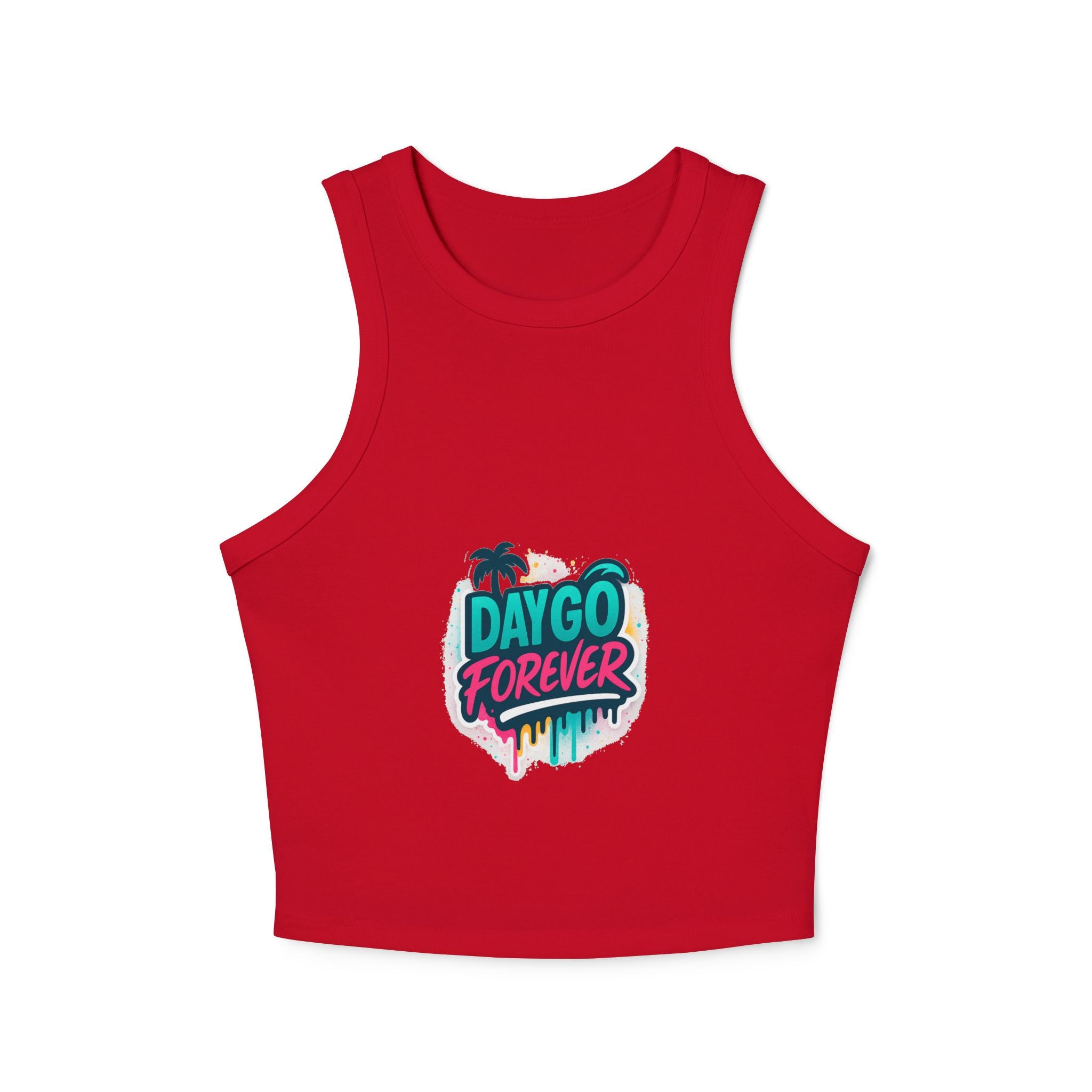 Daygo Forever Women's Crop Tank Top, Fun Summer Apparel, Beachwear, Festival Outfit, Gift for Her, Graphic Tee, Summer Vibe Tank
