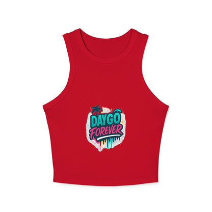 Daygo Forever Women's Crop Tank Top, Fun Summer Apparel, Beachwear, Festival Outfit, Gift for Her, Graphic Tee, Summer Vibe Tank