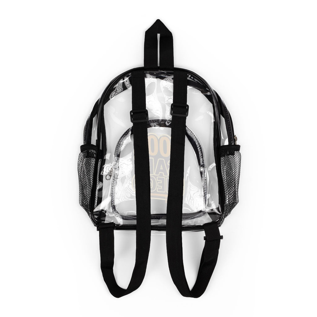 Clear Padres Colors Stadium Backpack | Game Day Essential, Concert Bag, Festival Gear, Transparent Backpack, Sports Events