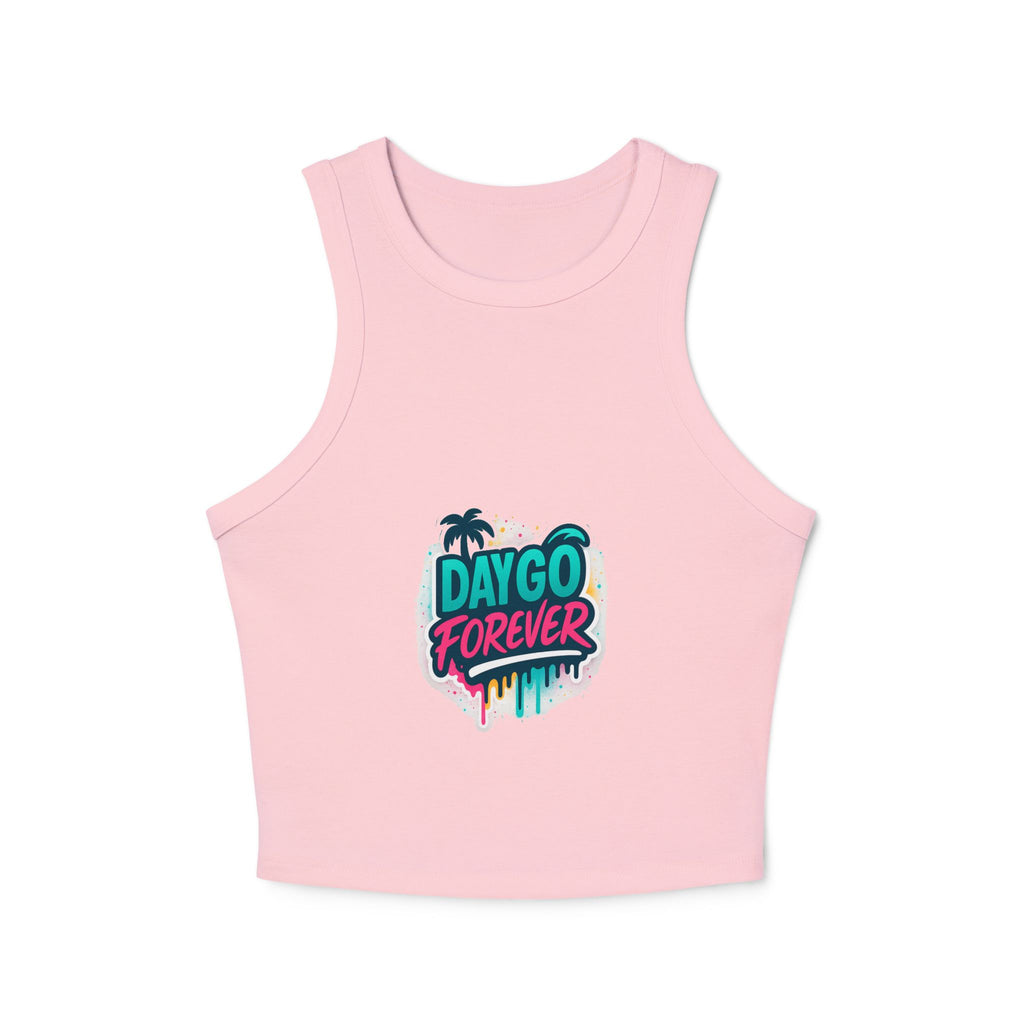 Daygo Forever Women's Crop Tank Top, Fun Summer Apparel, Beachwear, Festival Outfit, Gift for Her, Graphic Tee, Summer Vibe Tank