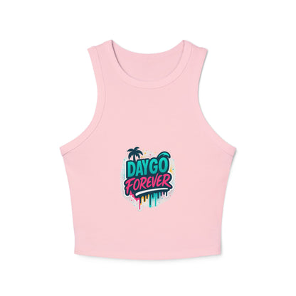 Daygo Forever Women's Crop Tank Top, Fun Summer Apparel, Beachwear, Festival Outfit, Gift for Her, Graphic Tee, Summer Vibe Tank