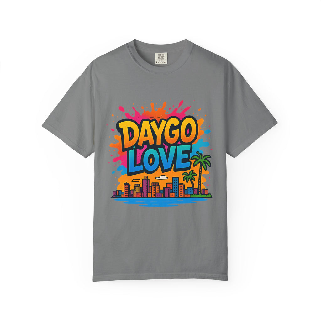 Vibrant Daygo Love T-Shirt, Casual Summer Wear, Beach Day Outfit, Unisex Graphic Tee, Gift for Beach Lovers
