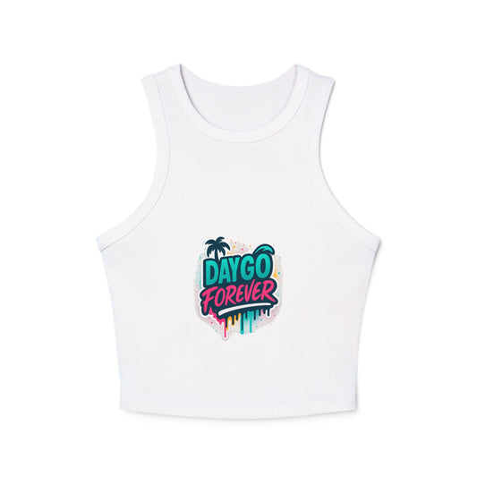 Daygo Forever Women's Crop Tank Top, Fun Summer Apparel, Beachwear, Festival Outfit, Gift for Her, Graphic Tee, Summer Vibe Tank