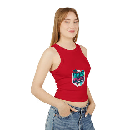 Daygo Forever Women's Crop Tank Top, Fun Summer Apparel, Beachwear, Festival Outfit, Gift for Her, Graphic Tee, Summer Vibe Tank