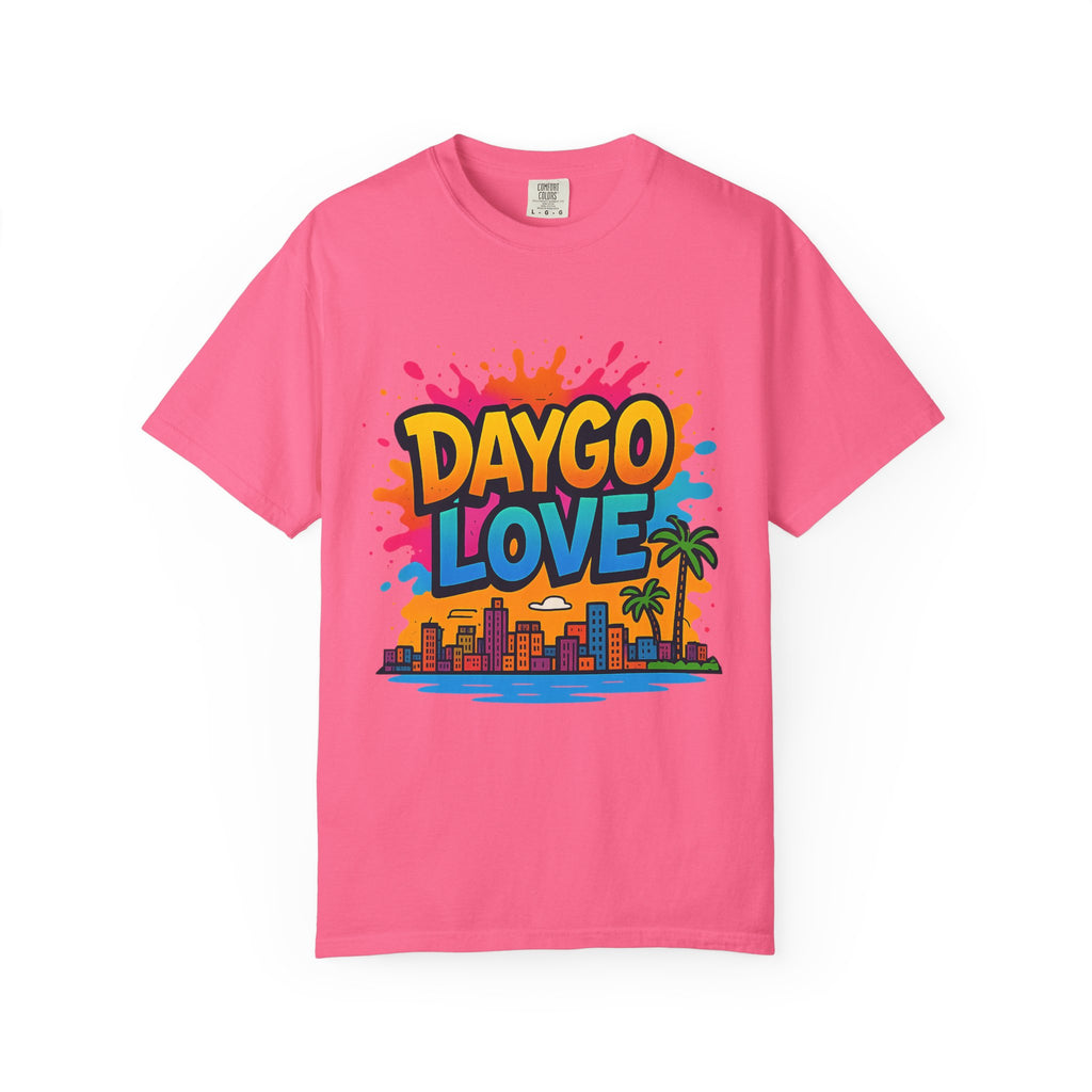 Vibrant Daygo Love T-Shirt, Casual Summer Wear, Beach Day Outfit, Unisex Graphic Tee, Gift for Beach Lovers