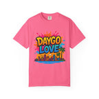Vibrant Daygo Love T-Shirt, Casual Summer Wear, Beach Day Outfit, Unisex Graphic Tee, Gift for Beach Lovers