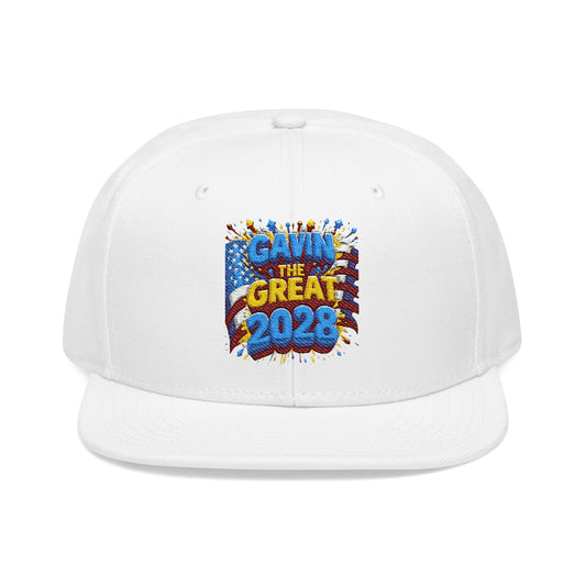 Gavin The Great 2028 Embroidered Snapback Hat - Trendy Cap for Fashion Lovers, Perfect Gift for Sports Events, Casual Outings, Streetwear, Embroidery Design