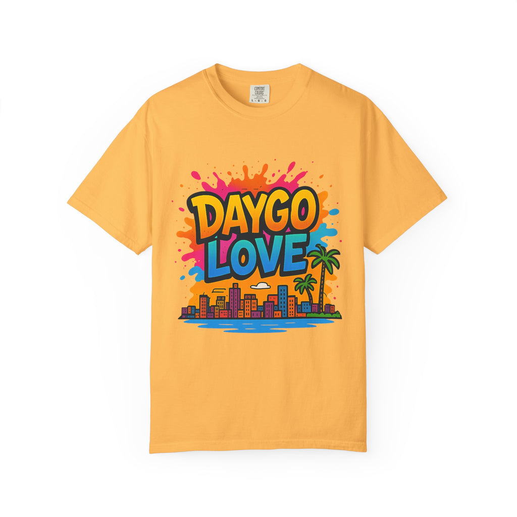 Vibrant Daygo Love T-Shirt, Casual Summer Wear, Beach Day Outfit, Unisex Graphic Tee, Gift for Beach Lovers