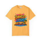 Vibrant Daygo Love T-Shirt, Casual Summer Wear, Beach Day Outfit, Unisex Graphic Tee, Gift for Beach Lovers