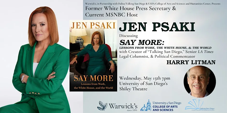 Jen Psaki discussing SAY MORE with Harry Litman